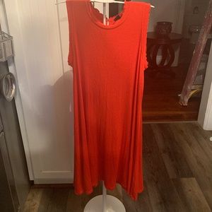 Kaari Blue red ribbed swing dress.‎ Worn a few times